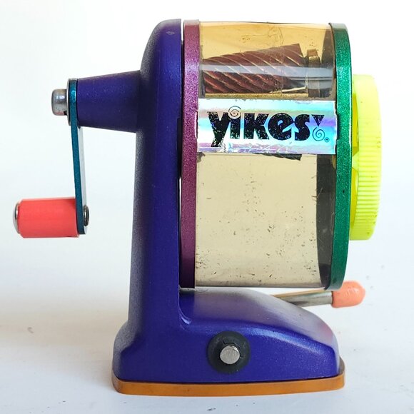 VINTAGE 90s Yikes Neon Pencil Sharpener Desk 1990s USA Nickelodeon-Style Retro - Picture 2 of 9